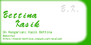 bettina kasik business card